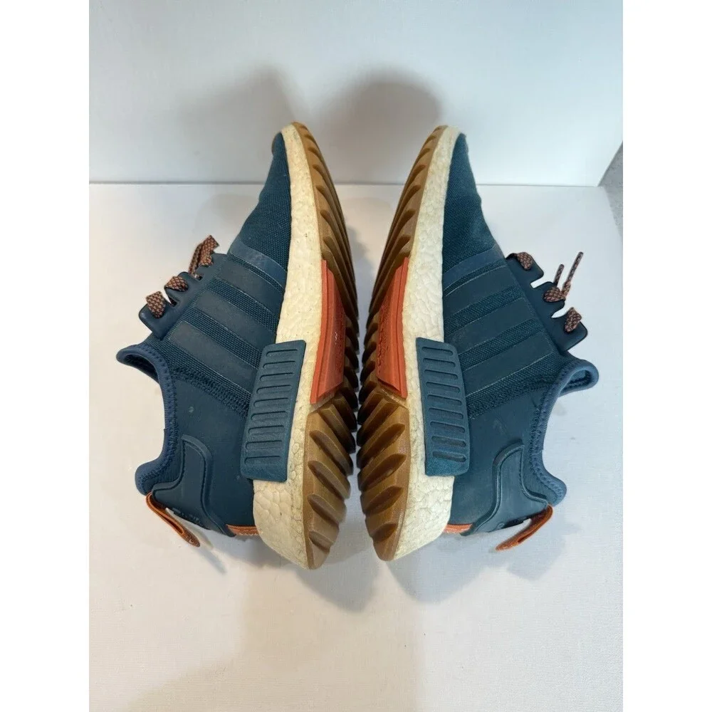 Adidas NMD R1 Trail Boost Shoes Teal Orange Men’s US 8.5 Gum Sole Sneakers